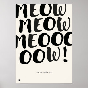 Affiche Funny English Cat Quote Art Print