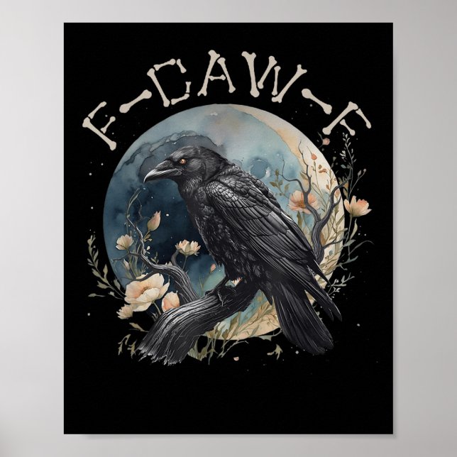 Affiche Funny F-caw-f Black Crow Fcawf Black Crow (Devant)