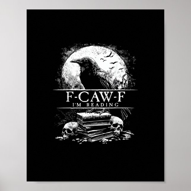 Affiche Funny F-Caw-F Books Skulls Gothic (Devant)