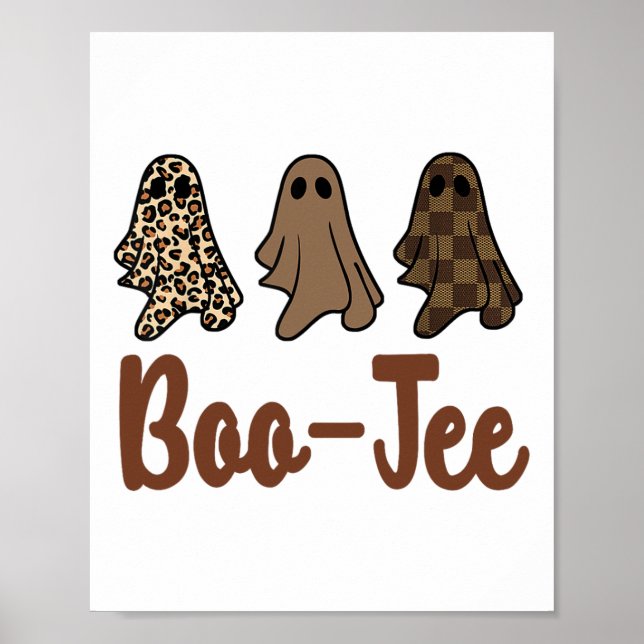Affiche Funny Fall Halloween Ghost Boujee Boo-jee Éffrayan (Devant)