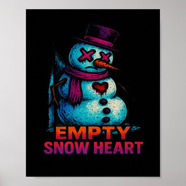 Affiche Funny Family Christmas Empty Snow Heart Snowman Pr (Devant)