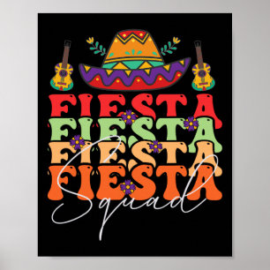 Affiche Funny Fiesta Squad Cinco De Mayo Parti Mexicain Ci