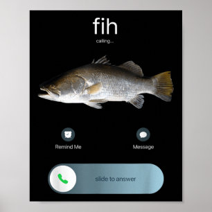 Affiche Funny Fih Calling, Fih Incoming Call Meme, Fih Fis