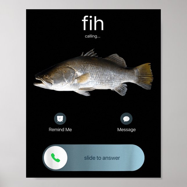 Affiche Funny Fih Calling, Fih Incoming Call Meme, Fih Fis (Devant)
