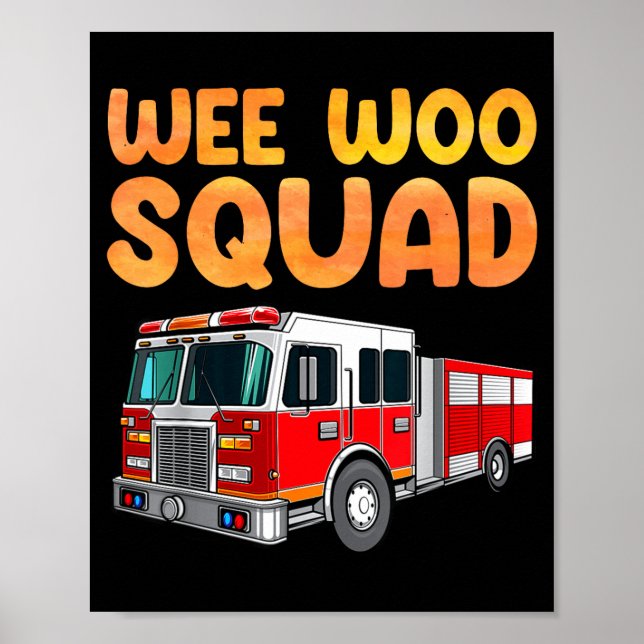 Affiche Funny Firefighter Art For Kids Men Women Fireman F (Devant)