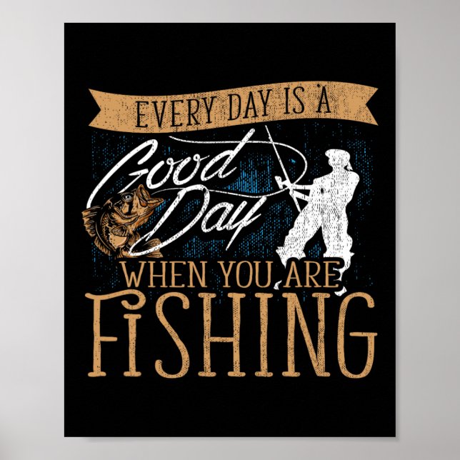 Affiche Funny Fishing Rod Fish - Pêcheur (Devant)
