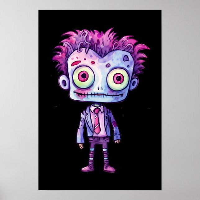 Affiche Funny Frankenstein Monster Halloween Fun (Devant)