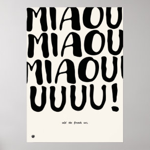 Affiche Funny French Cat Quote Art Print