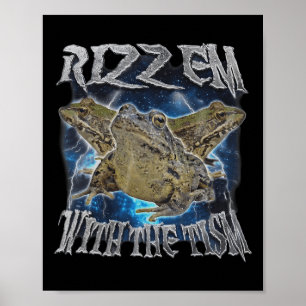 Affiche Funny Frog Rizz Em Avec Tism Frog Meme Autisme