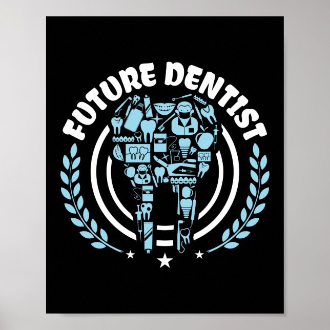 Affiche Funny Future Dentist Dental Assistant Graduation (Devant)