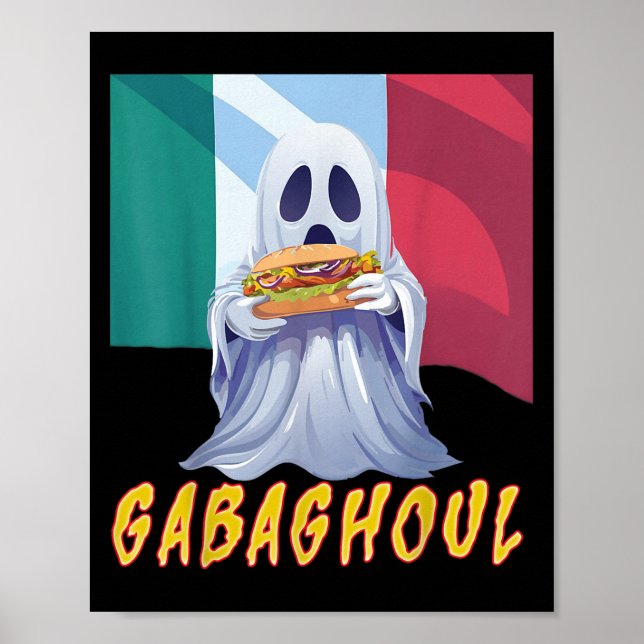 Affiche Funny Gabaghoul Gabagool Italien Américain Hallowe (Devant)