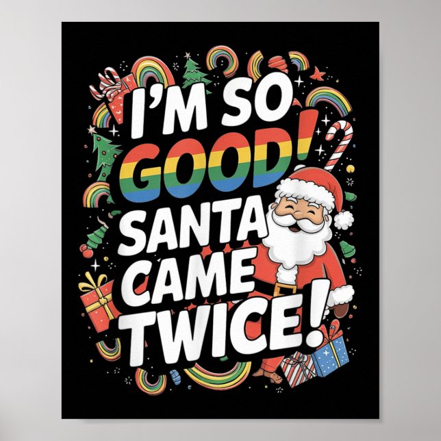 Affiche Funny Gay Père Noël Lgbt Pun Pride Xma (Devant)