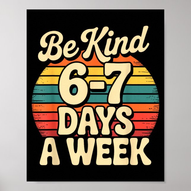 Affiche Funny Gen Alpha Meme Slang 67 Six Seven  (Devant)