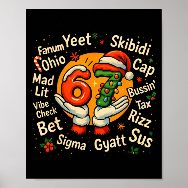 Affiche Funny Gen Z Christmas 67 Meme Holiday Trendy  (Devant)