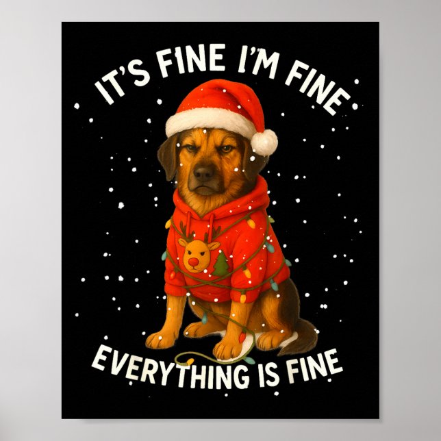 Affiche Funny German Shepherd Decorate Christmas Shirts I' (Devant)
