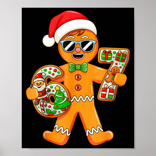 Affiche Funny Gingerbread Six Seven 67 Gingerbread Man Xma (Devant)