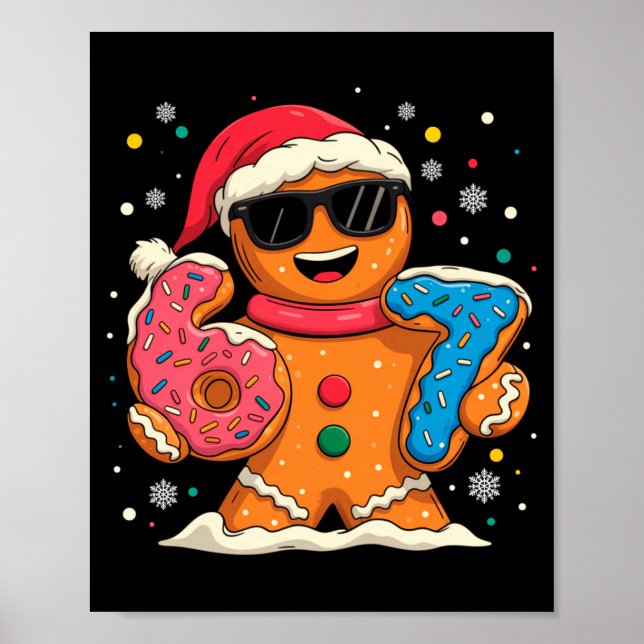 Affiche Funny Gingerbread Six Seven 67 Ice Cream Drip Chri (Devant)