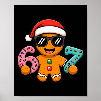 Affiche Funny Gingerbread Six Seven 67 Ice Cream Drip Chri