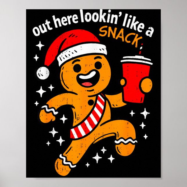 Affiche Funny Gingerbread Snack Christmas Xmas Teens Girls (Devant)