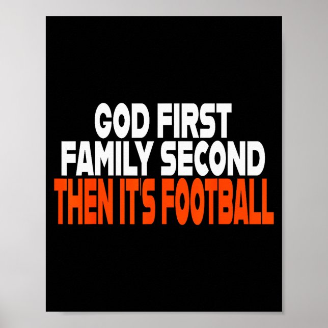 Affiche Funny God First Family Then It's Football Religiou (Devant)