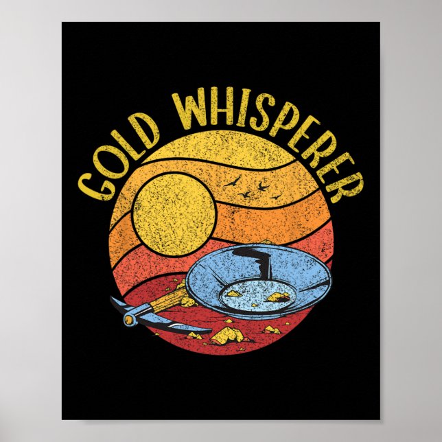 Affiche Funny Gold Panning Gold Creusage Trésor Chasse (Devant)