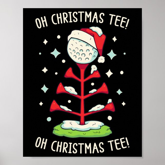 Affiche Funny Golf Chemise de Noël Oh Christmas Tee Funny (Devant)