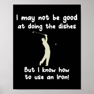 Affiche Funny Golf Gag Amusant Vintage Golf Fer Pun de fer