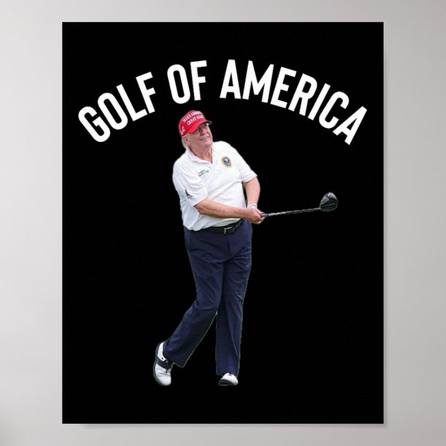 Affiche Funny Golf Of America Donald Trump Pun (Devant)