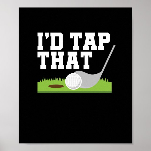 Affiche Funny Golfer Puns Je Toucherais Ce Plaisanterie Ad (Devant)