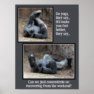 Affiche Funny Gorilla, Trop d'affiches de la fête du week-