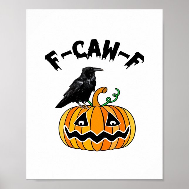 Affiche Funny Gothic Crow Humor F-Caw-F Essential (Devant)