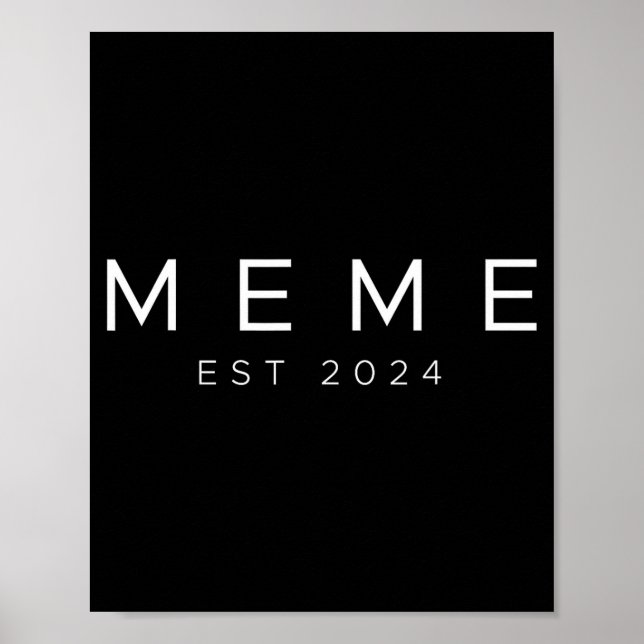 Affiche Funny Grandma Soon To Be Meme Est 2024 New Grandma (Devant)