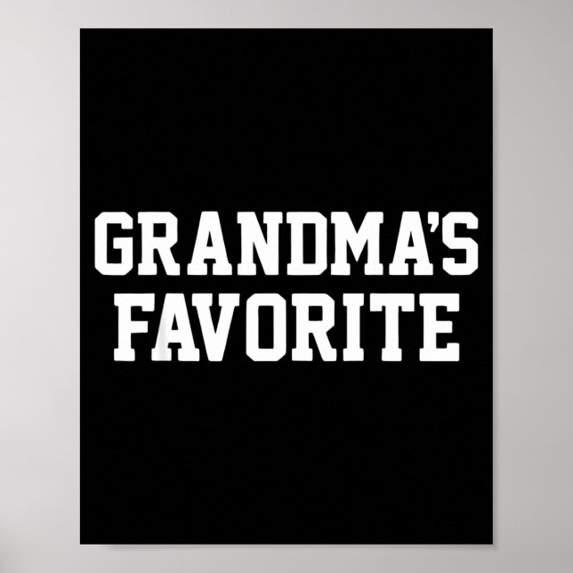 Affiche Funny Grandma's Favorite Black Modern Clic Crew  (Devant)
