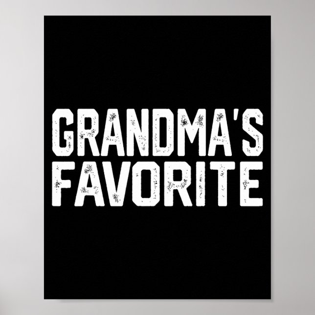 Affiche Funny Grandma's Favorite Grandparent Granhild  (Devant)