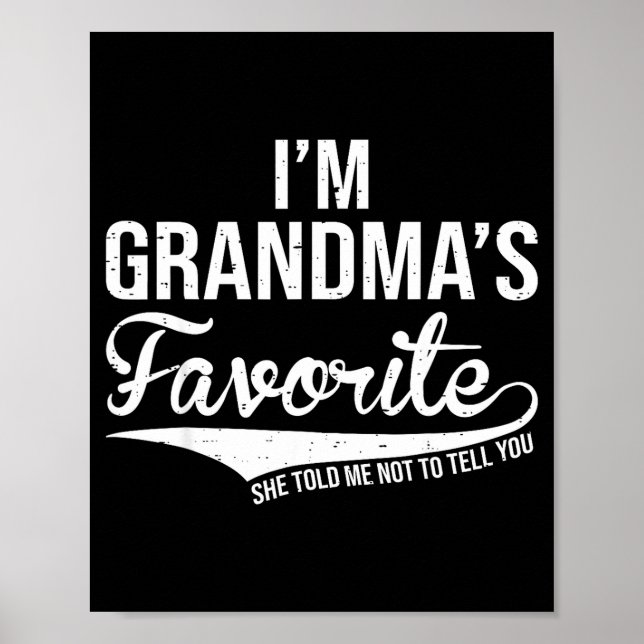 Affiche Funny Grandma's Favorite Grandson &amp; Granddaugh (Devant)
