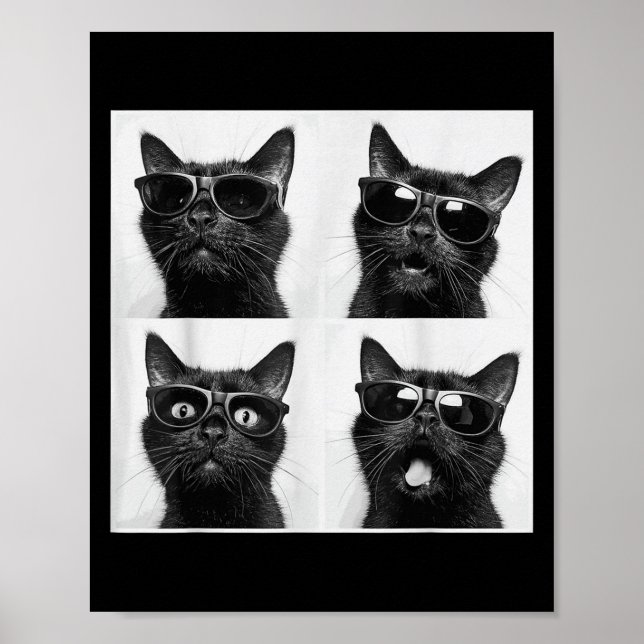 Affiche Funny Graphic Chat Photobooth Selfie Funny _5 (Devant)