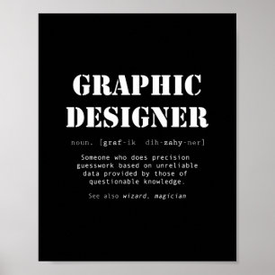 Affiche Funny Graphic Designer Dictionary Definition Gift