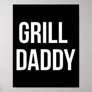 Affiche Funny Grill Papa Barbecue Et Fumer Pour La Fête de