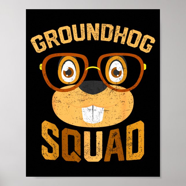 Affiche Funny Groundhog Squad Shirt Happy Groundhog Day 20 (Devant)
