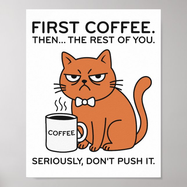 Affiche Funny Grumpy Cat Framed Art Print (Devant)