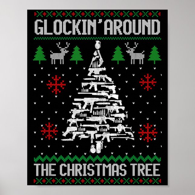 Affiche Funny Guns Ugly Christmas Sweaters For Gun Lovers  (Devant)