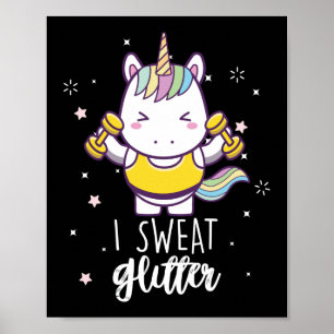 Affiche Funny Gym Poids Lifting Bodybuilding I Sweat