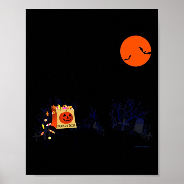 Affiche Funny Halloween Bigfoot Trick Or Treating - Bigfoo (Devant)