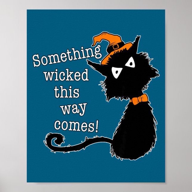 Affiche Funny Halloween Cat - Shakespeare Macbeth Quote  (Devant)