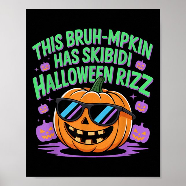Affiche Funny Halloween Slang Halloween Rizz (Devant)