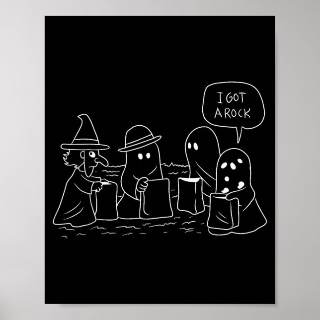 Affiche Funny Halloween Trick-or-treating Clic Ghosts Got  (Devant)