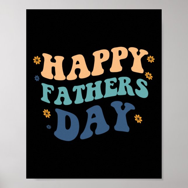 Affiche Funny Happy Fête des pères Père&# s Jour du Fils  (Devant)