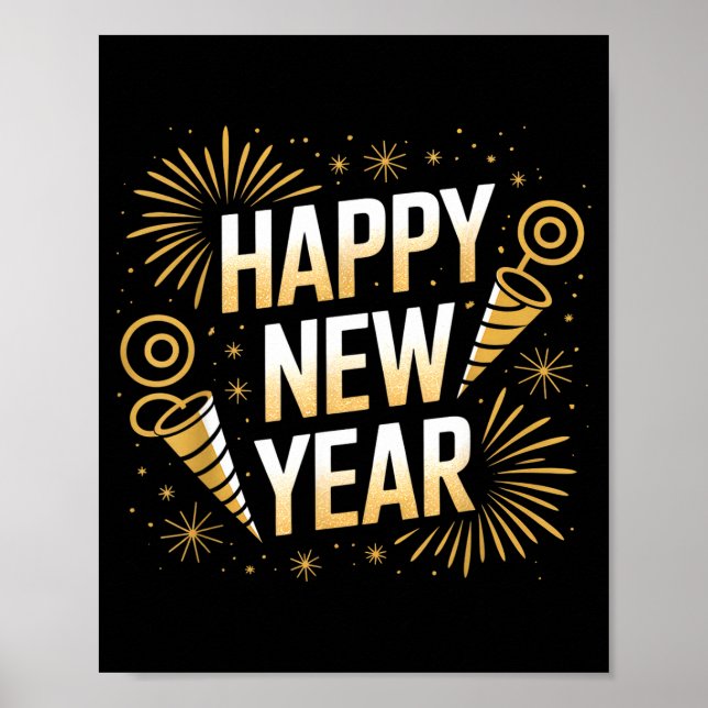 Affiche Funny Happy New Year Couple Matching  (Devant)