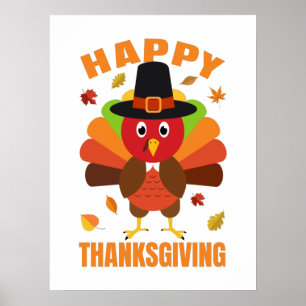 Affiche Funny Happy Thanksgiving Day