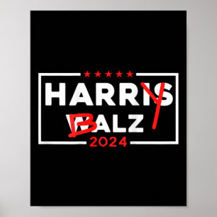 Affiche Funny Harris W 24 Harry B 2024 Mème Démocratique s